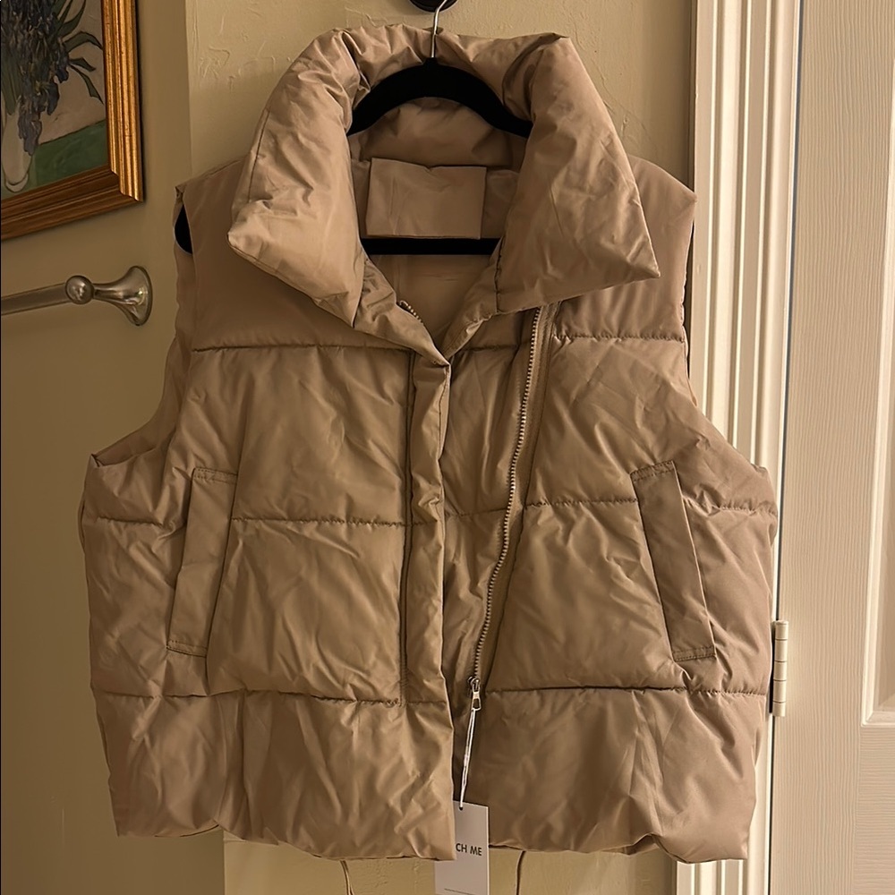 Tan Puffer Vest
